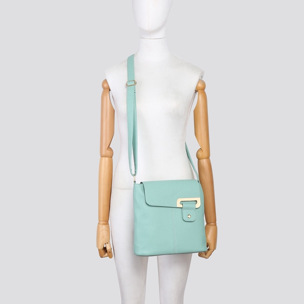 Fuschia pink Crossbody Leatherette Bag