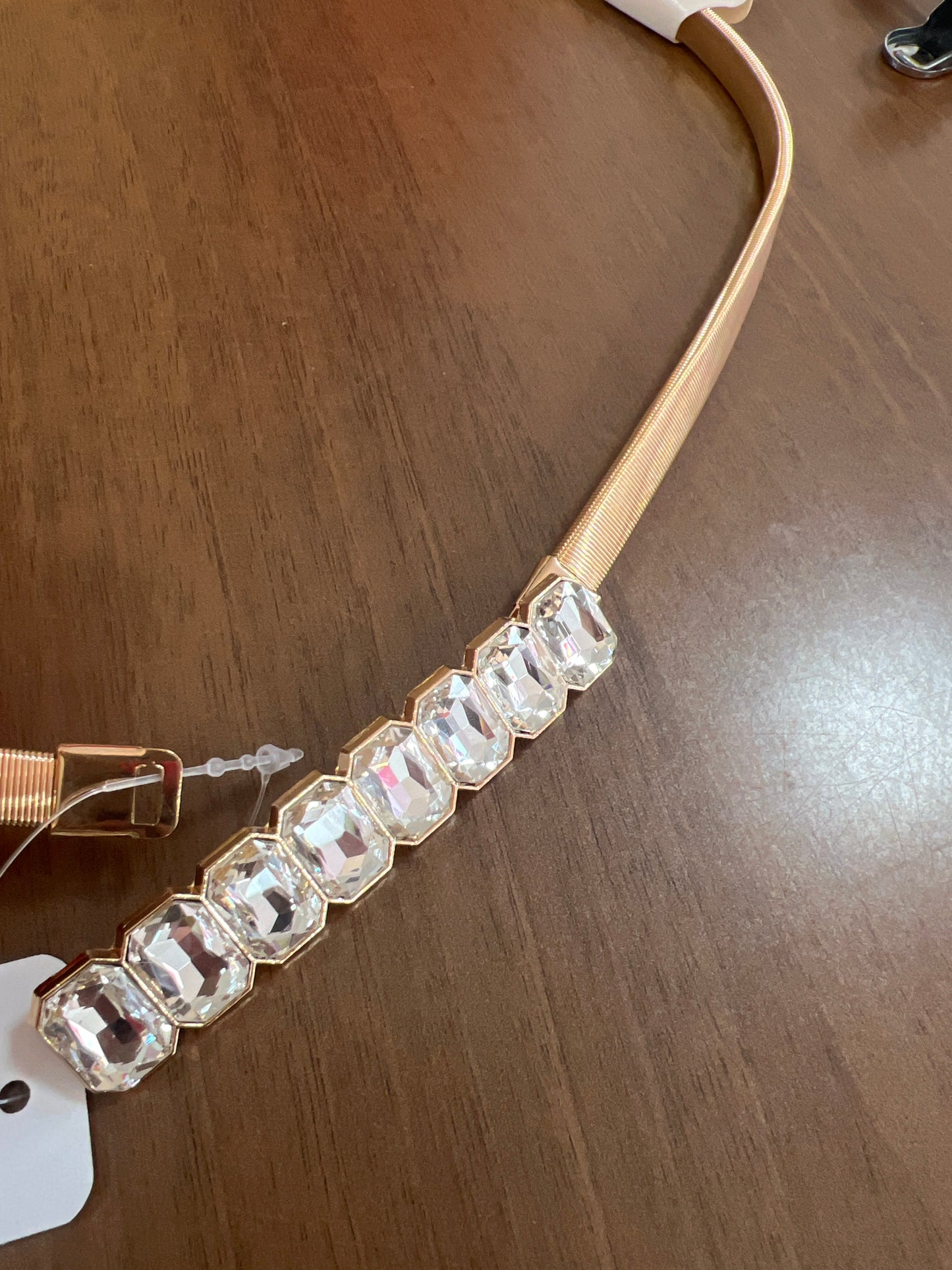 Gold Crystal Elasticated Belt