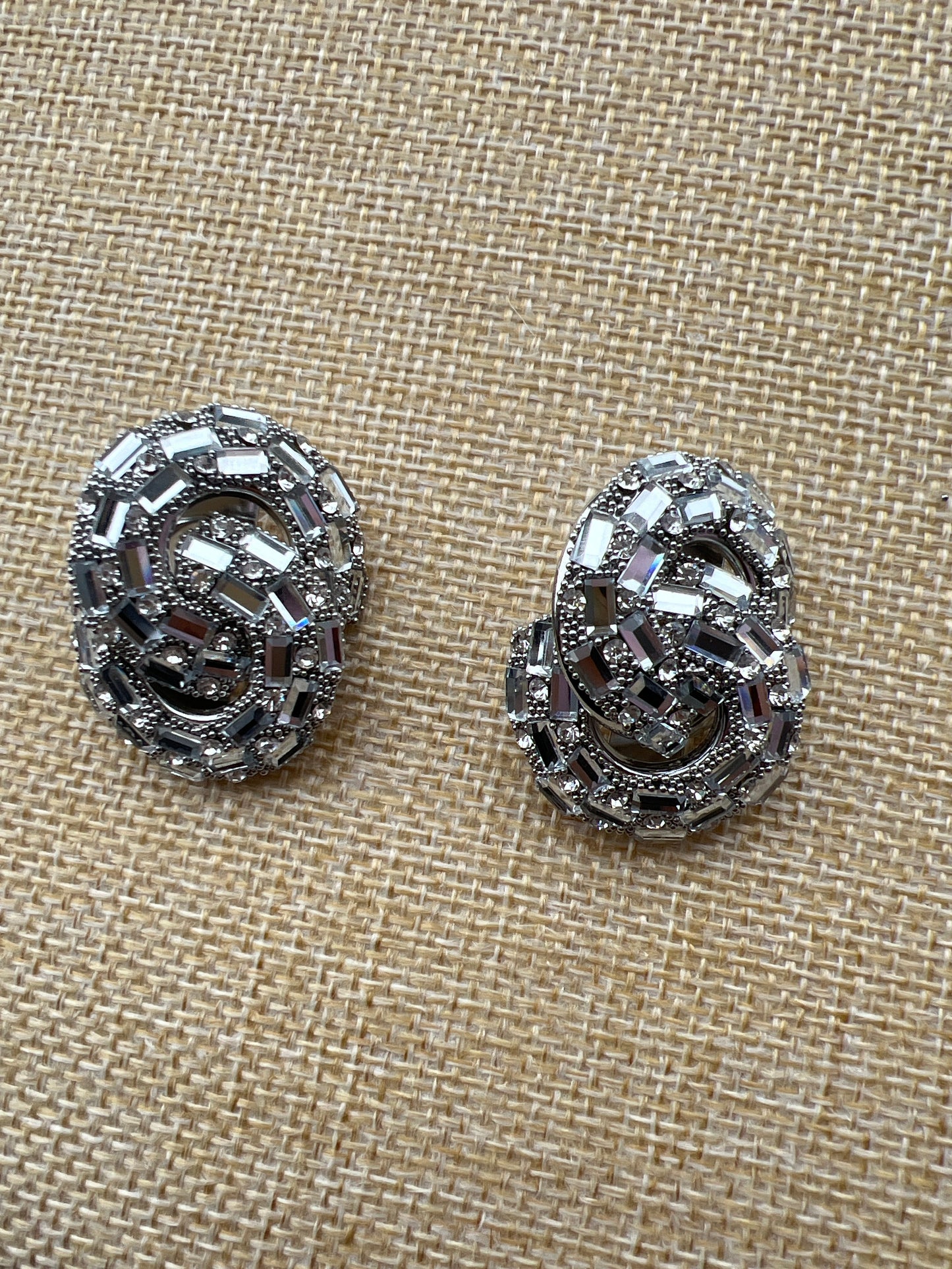 TEMPEST Crystal Swirl Statement Earrings