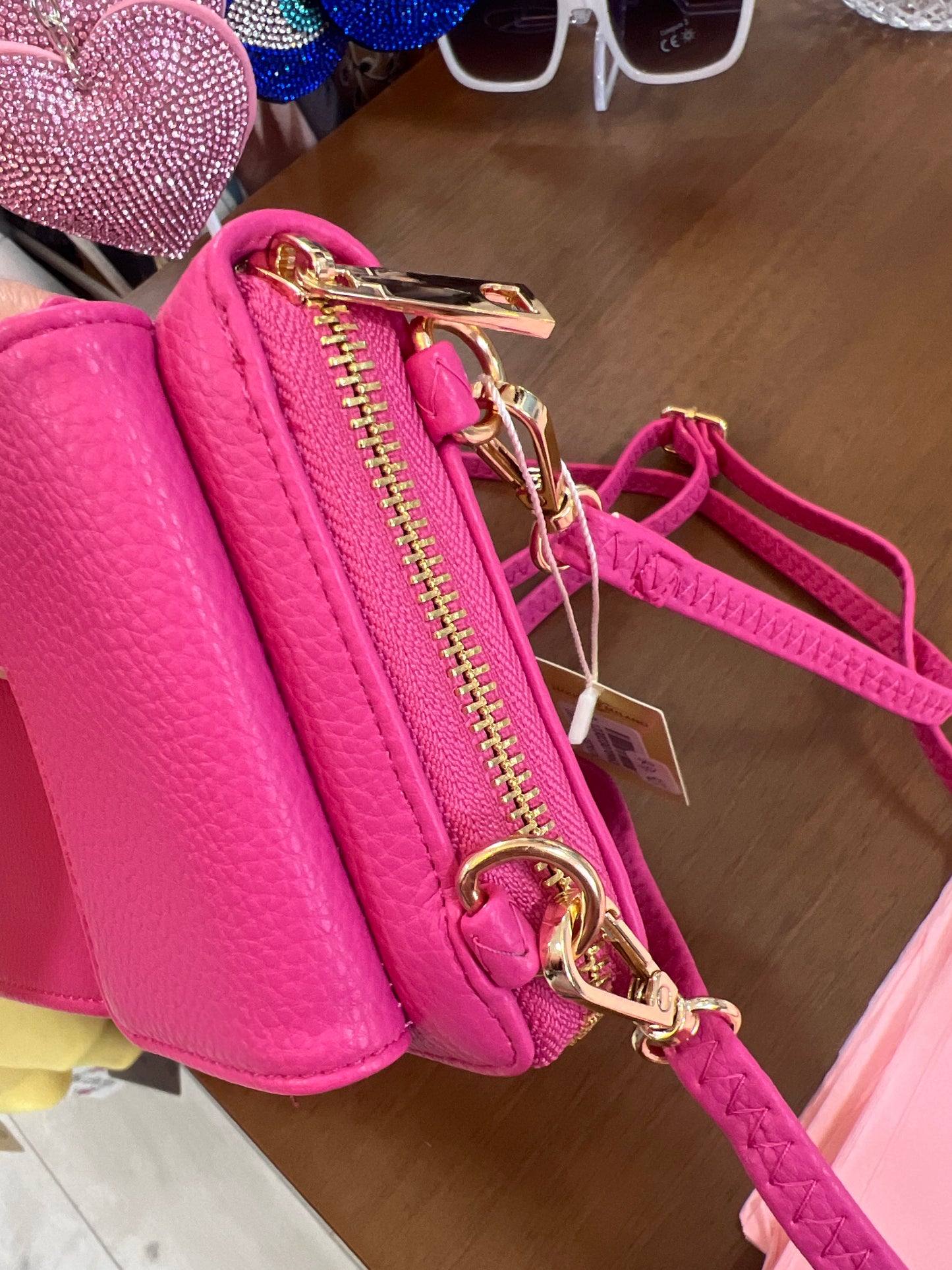 Fuschia Crossbody Mobile Phone Bag