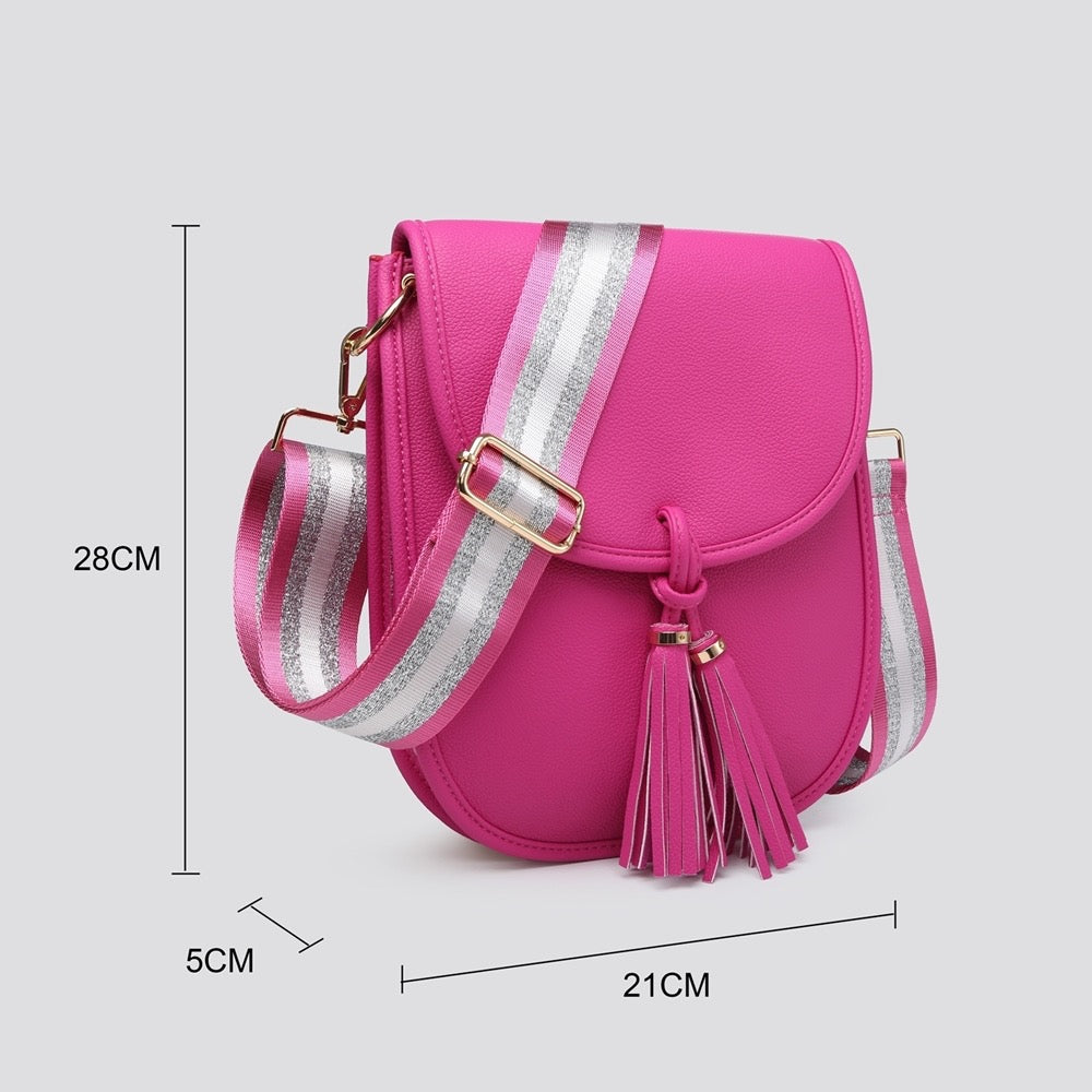 Cerese Pink FlapOver Crossbody Bag