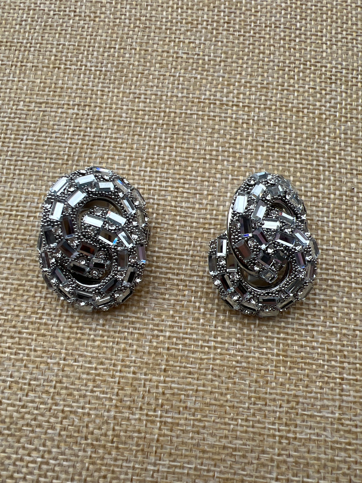 TEMPEST Crystal Swirl Statement Earrings