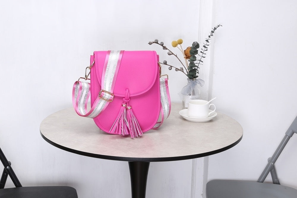 Cerese Pink FlapOver Crossbody Bag