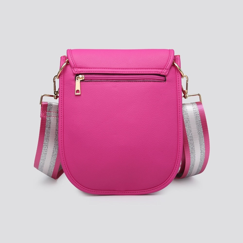 Cerese Pink FlapOver Crossbody Bag