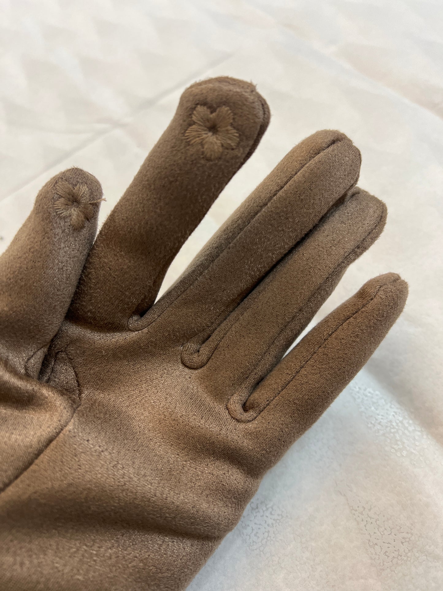 Taupe Suedette Gloves