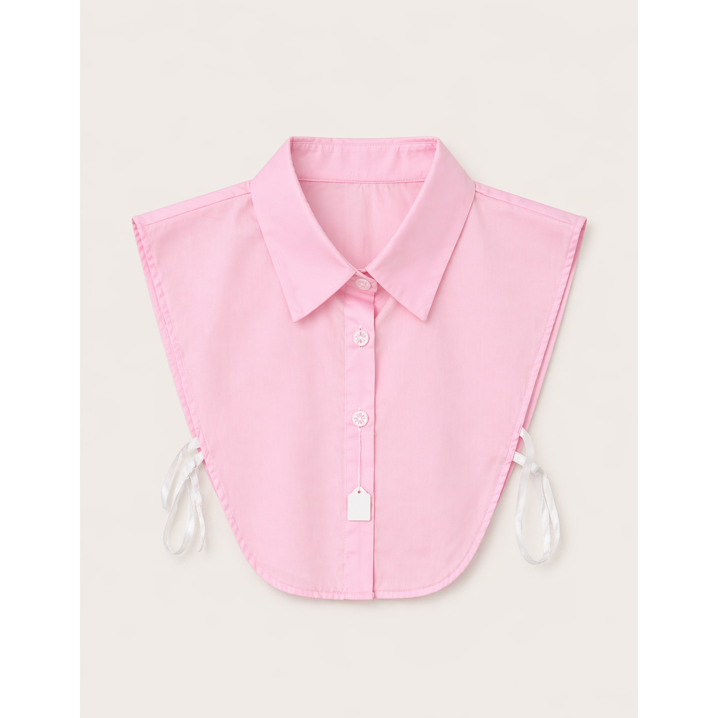 Baby Pink Faux Collar Detachable Shirt Collar Bib
