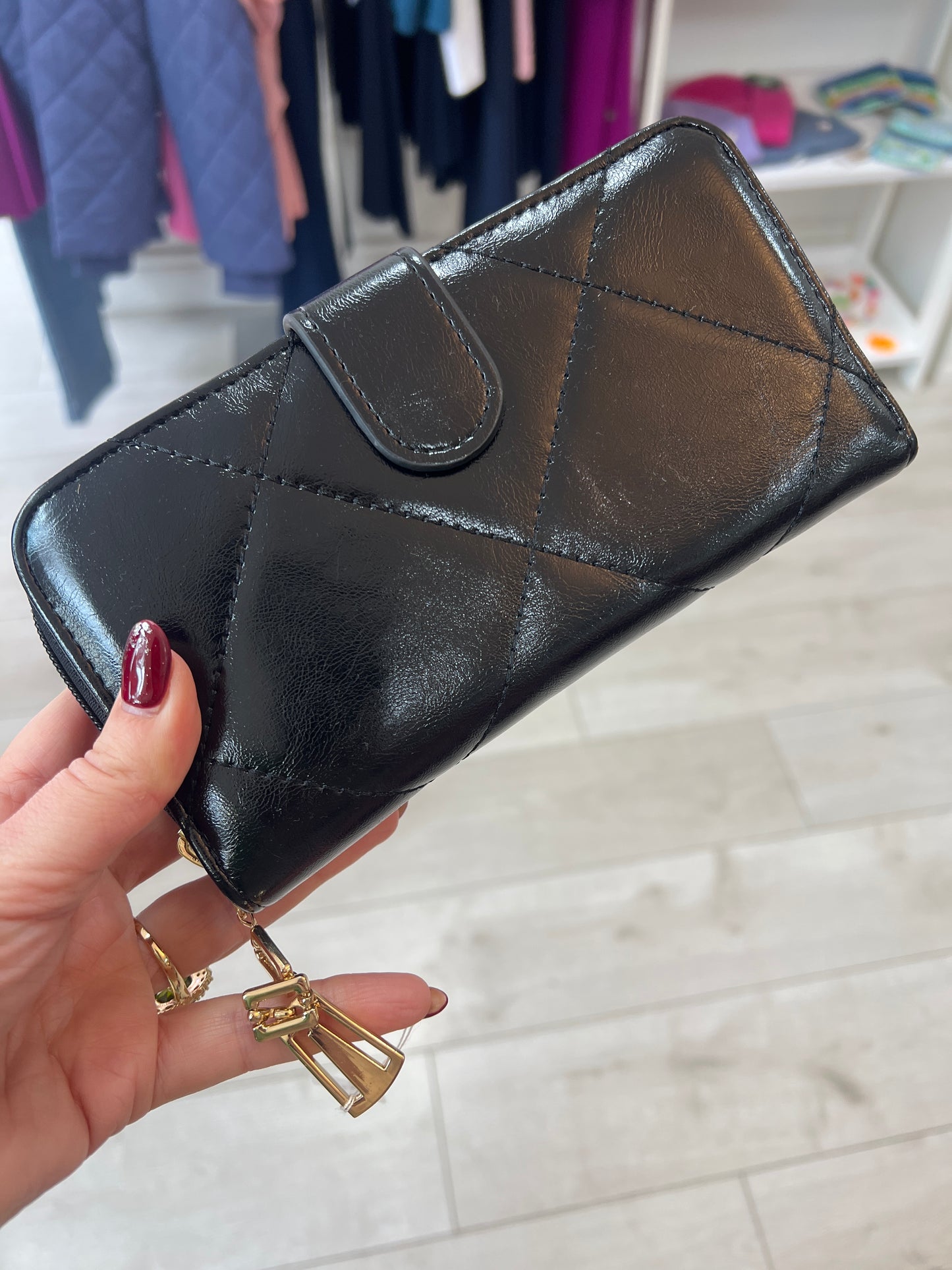 Quilted Patent Wallets (3 Colours)