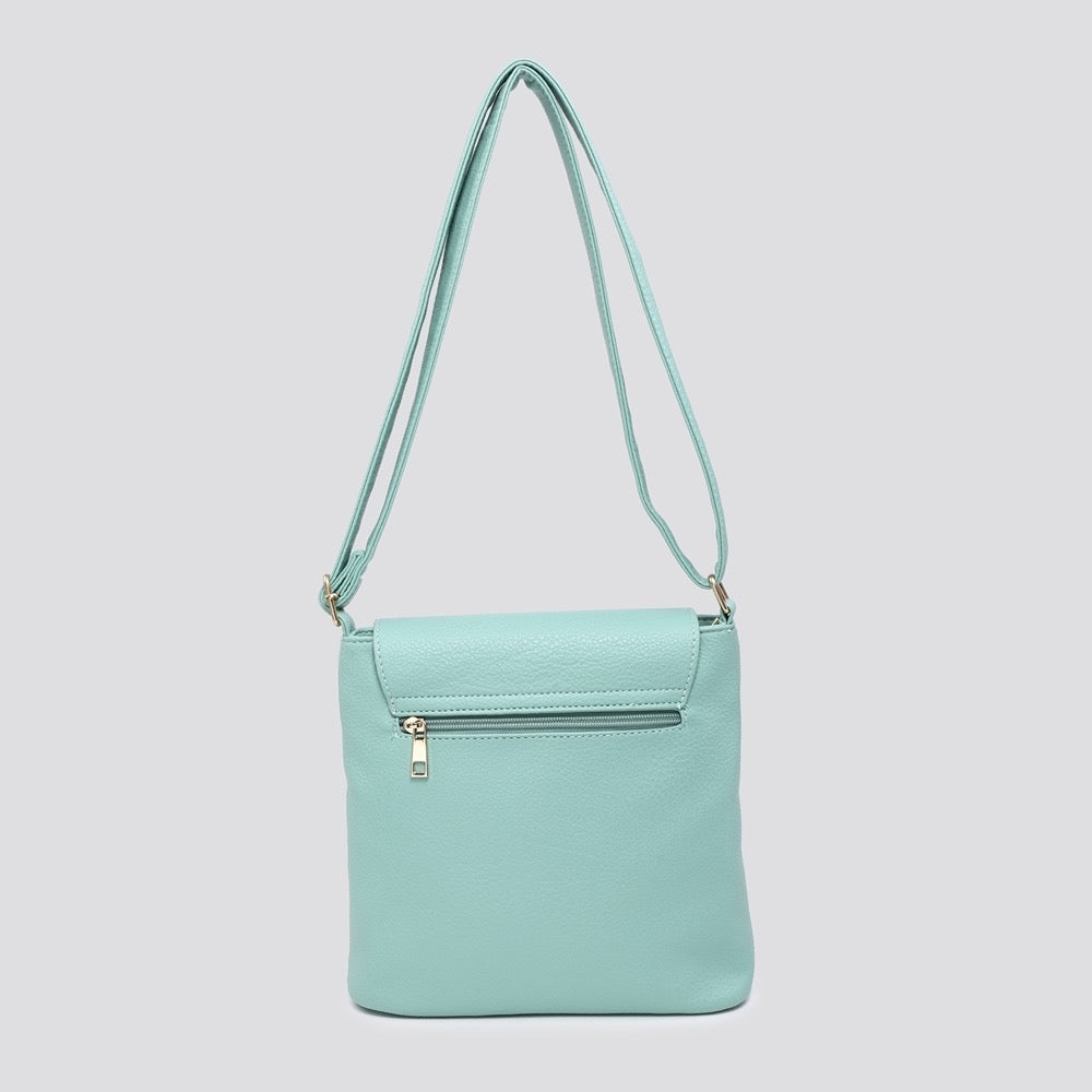 Fuschia pink Crossbody Leatherette Bag