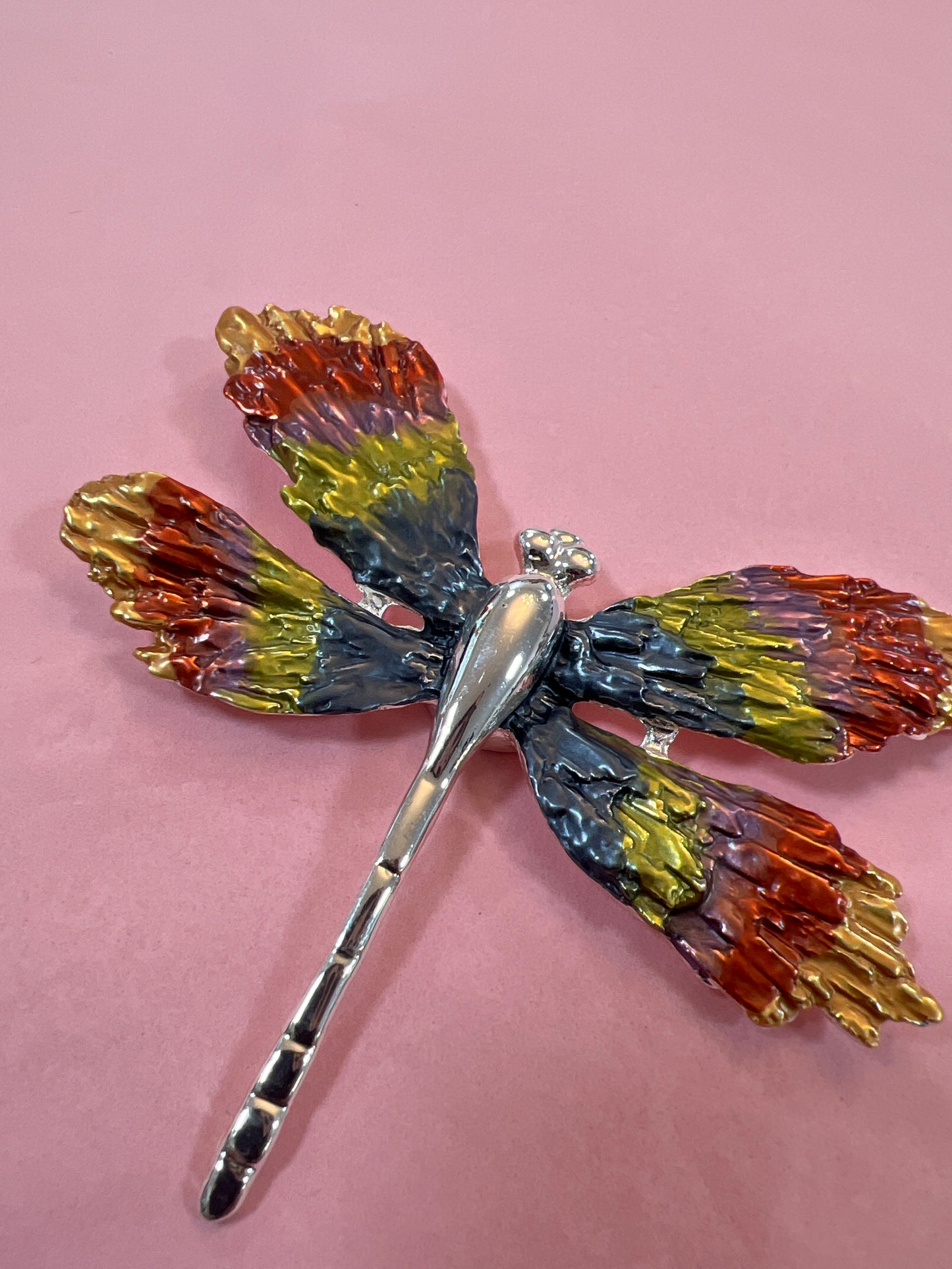 Magnetic Brooch Dragon Fly Multicoloured