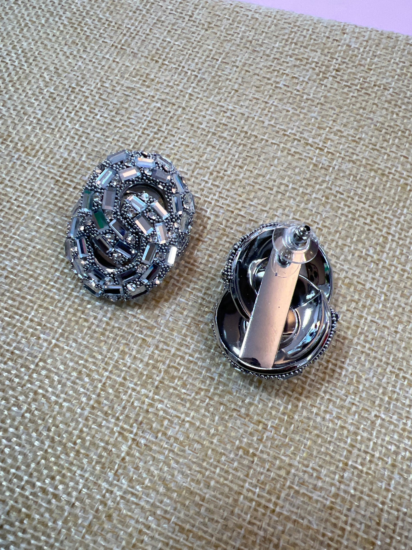 TEMPEST Crystal Swirl Statement Earrings