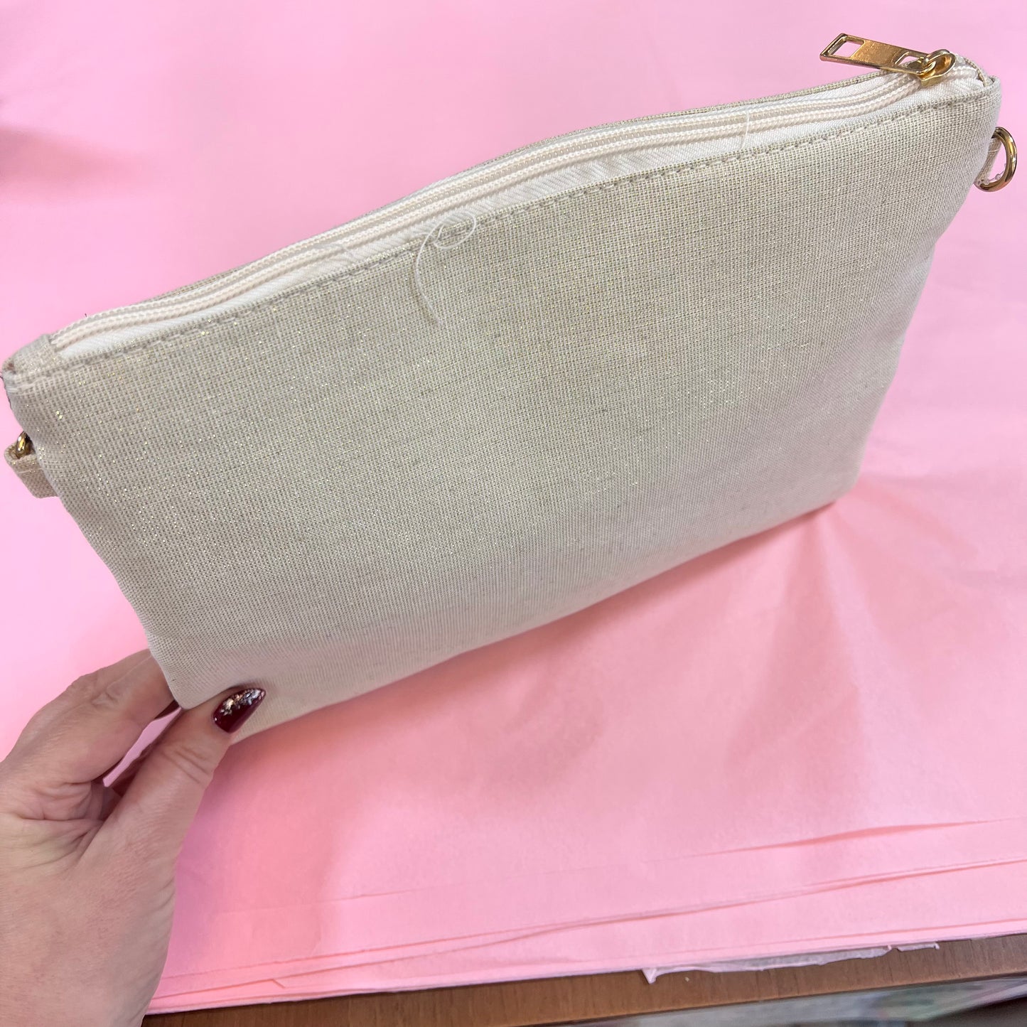 Leopard Sequenced Oversize Clutch/Shoulder Bag