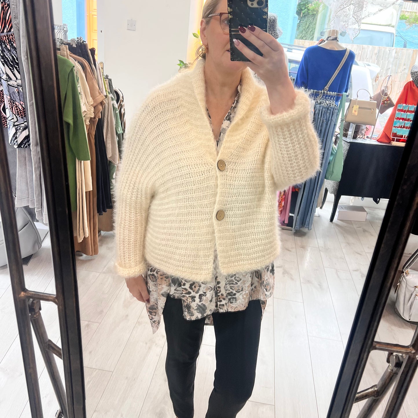 Phoebe Cosy Cream Cardigan