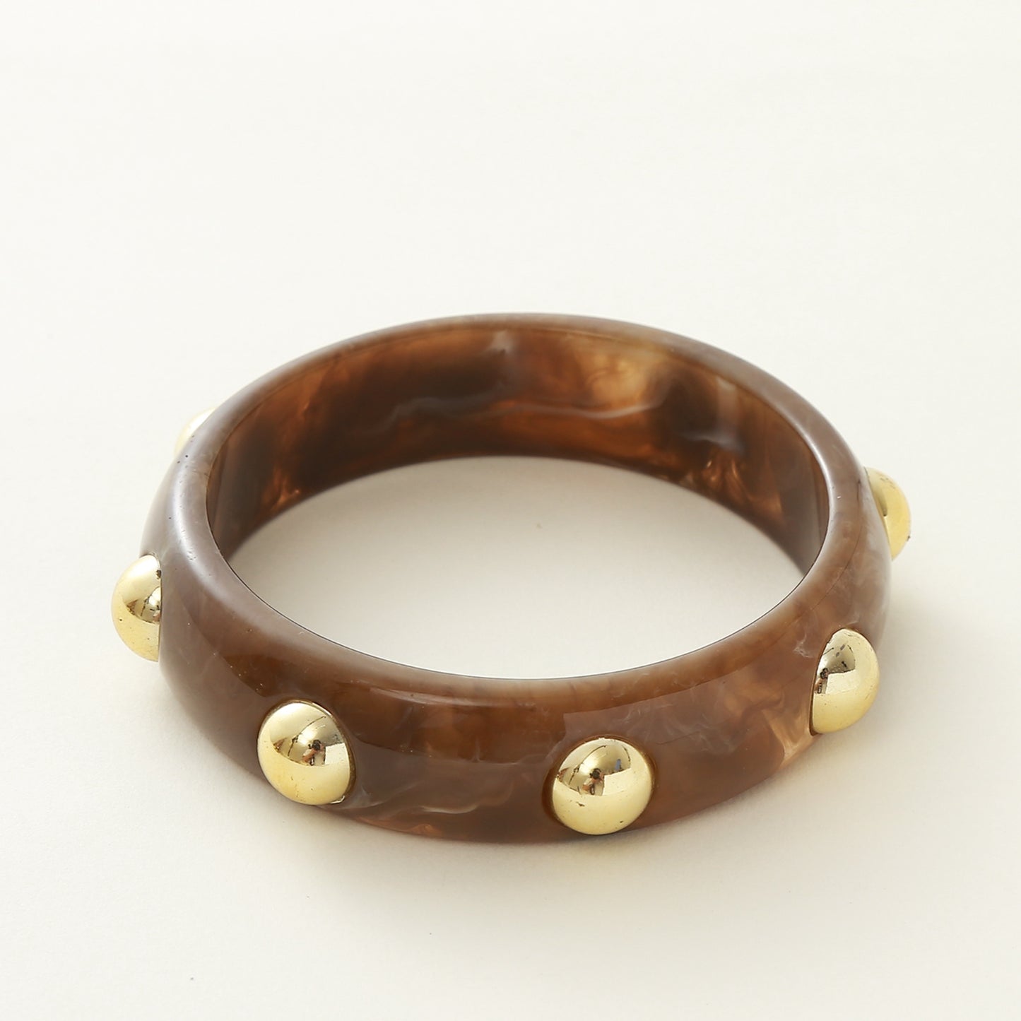 Brown Bangle Gold Studding