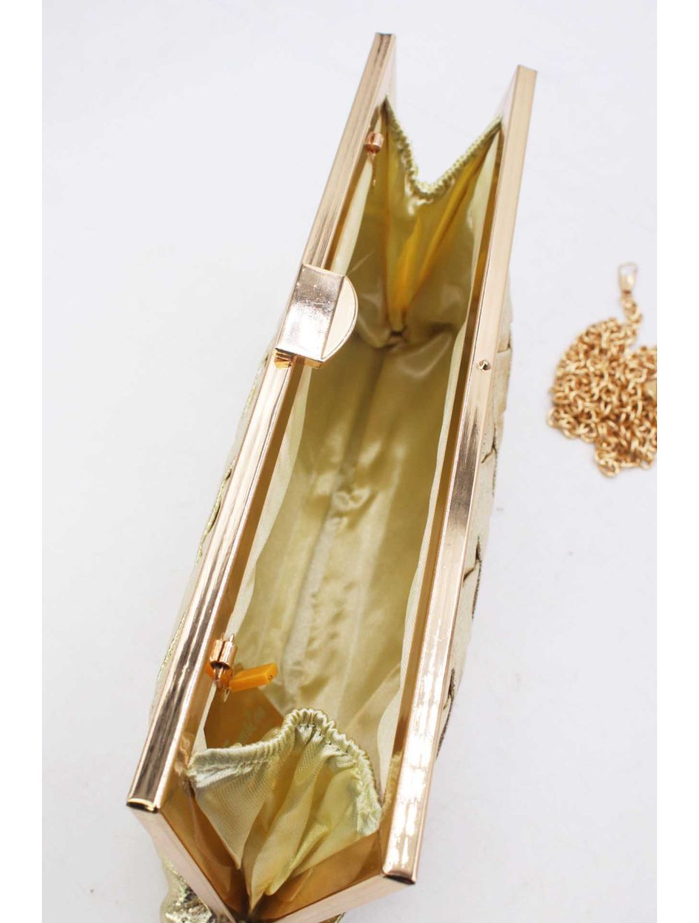 Gold Metallic Braided Evening Bag