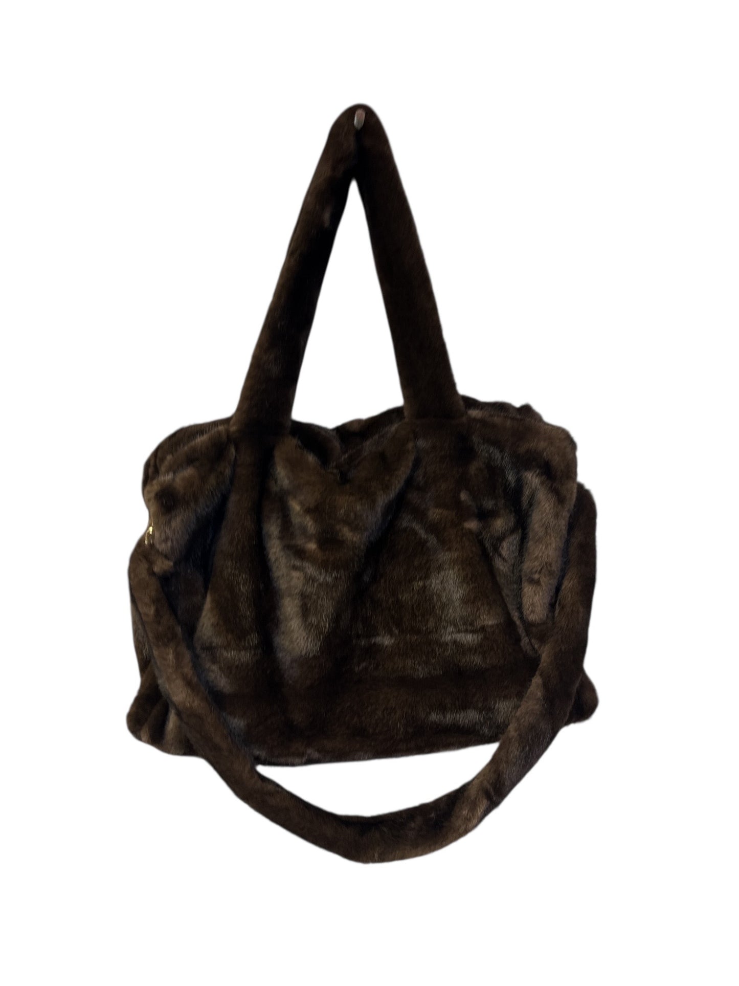 Brown Faux Fur Handbag/Crossbody (Large)