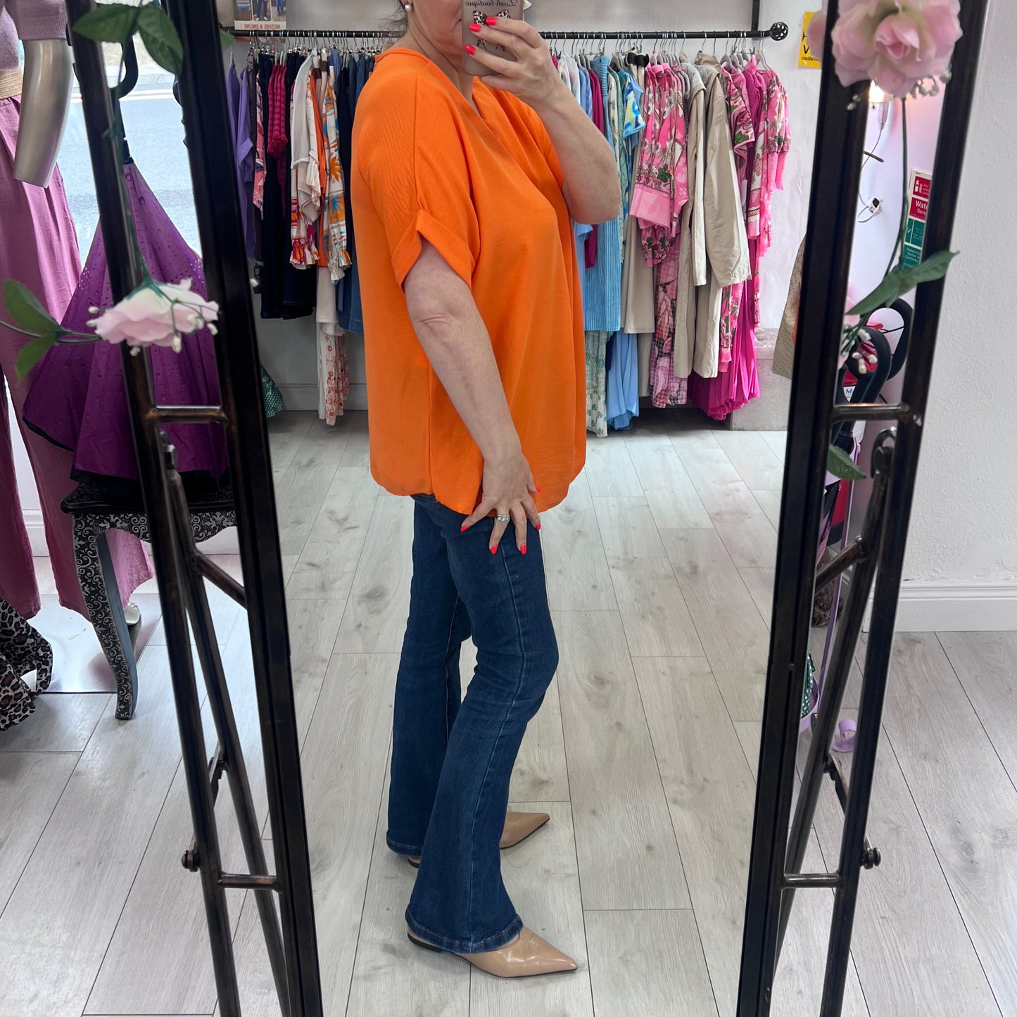Olivia Orange Top (Fits 10-18)