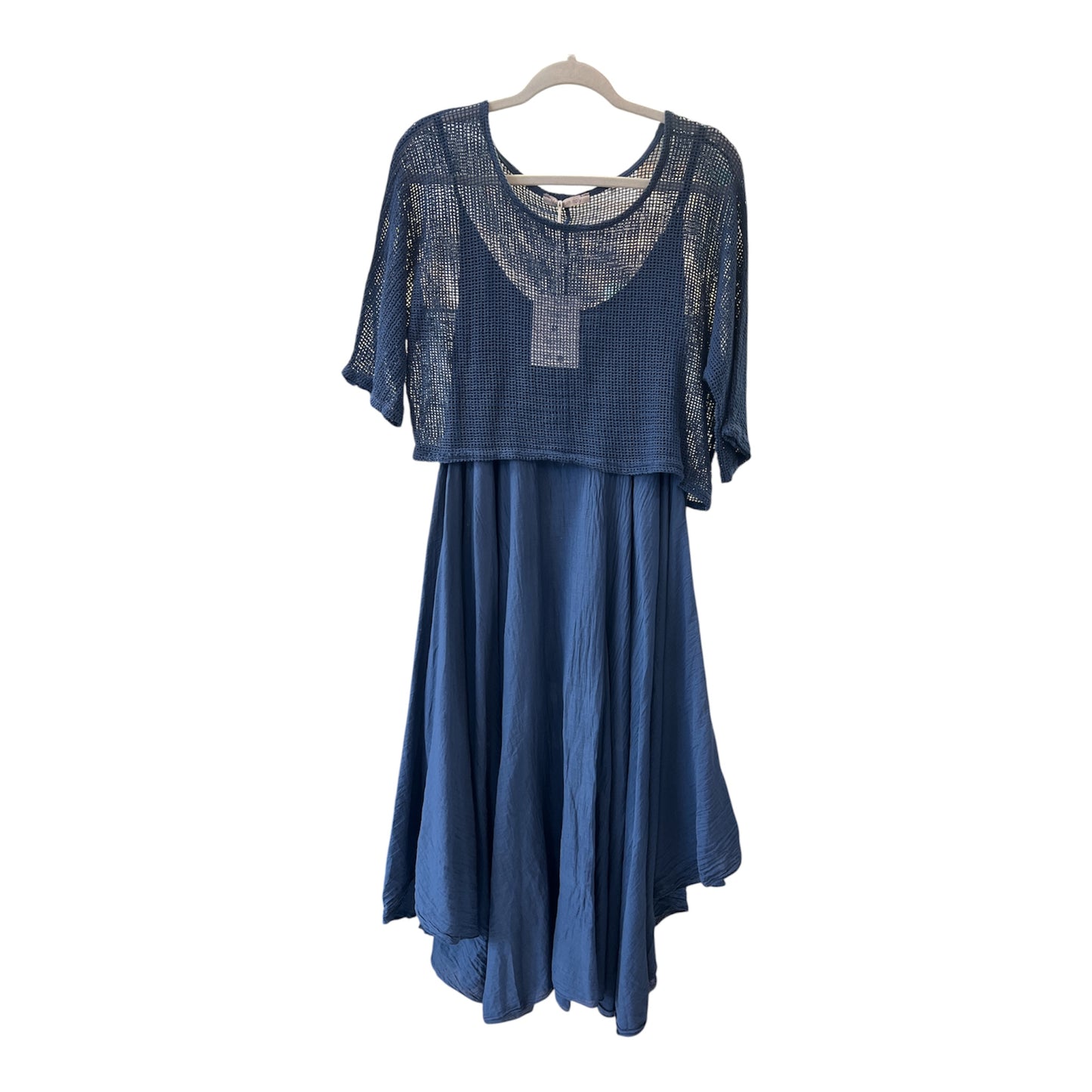 2 Piece A-Line Midi Dress & Mesh Top (3 Colours)