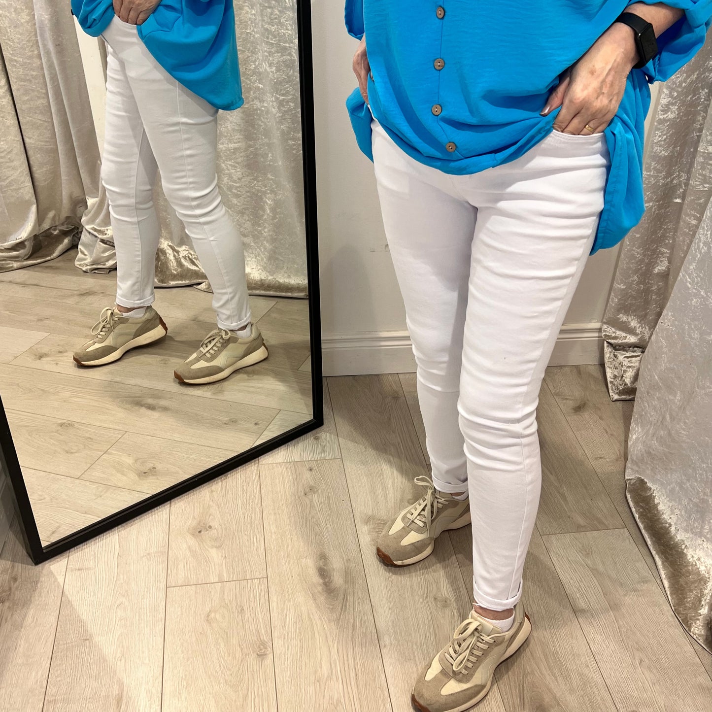 Cara White Skinny Jeans