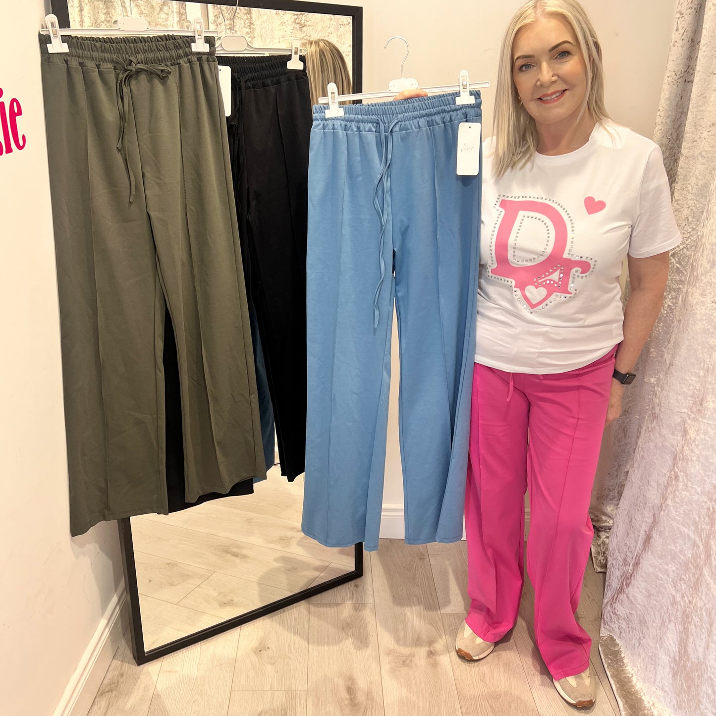 Jackie Elasticated Drawstring Bottoms (4 Colours)