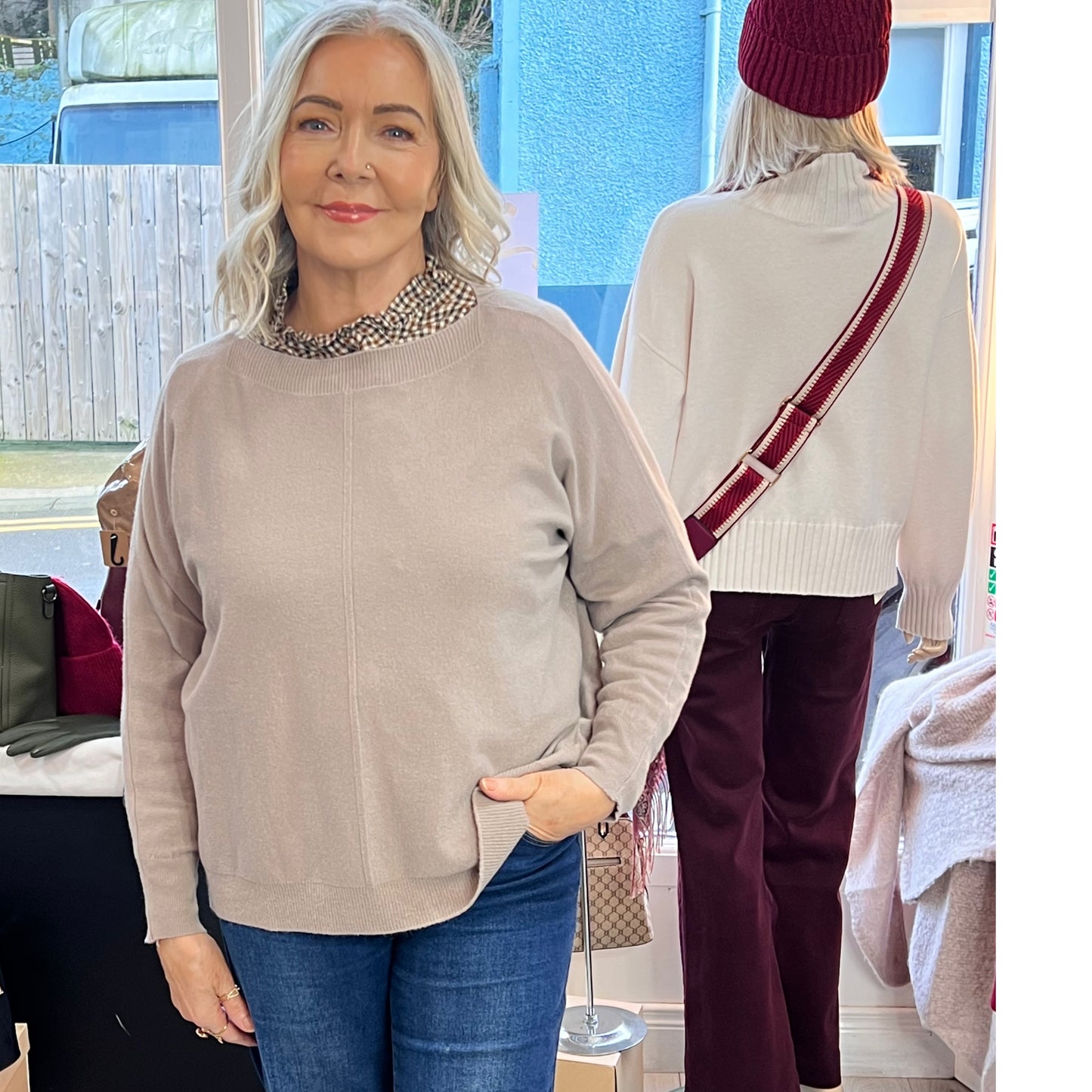 Becky Ruffled Collar Check Shirt