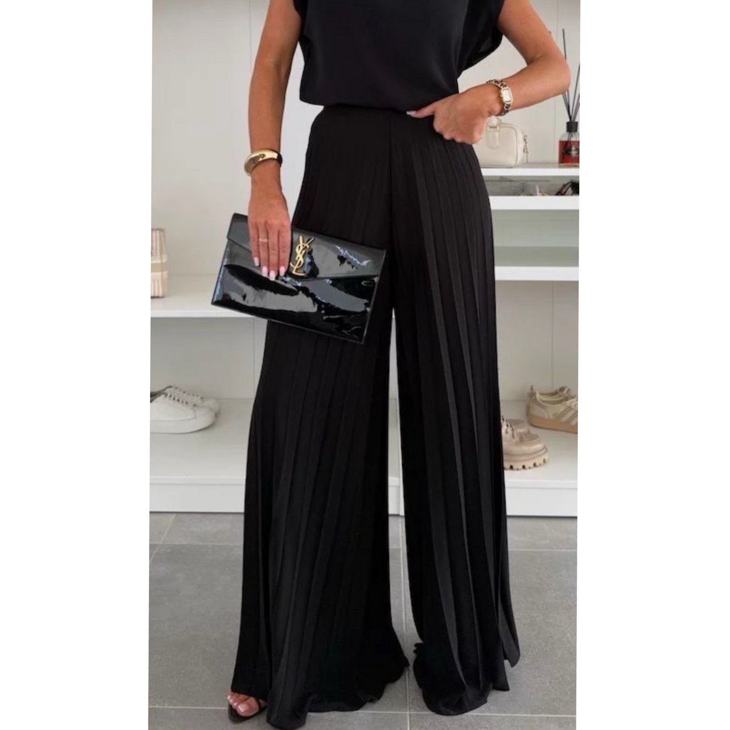Petra Pleated Elasticated Palazzos (4Colours)