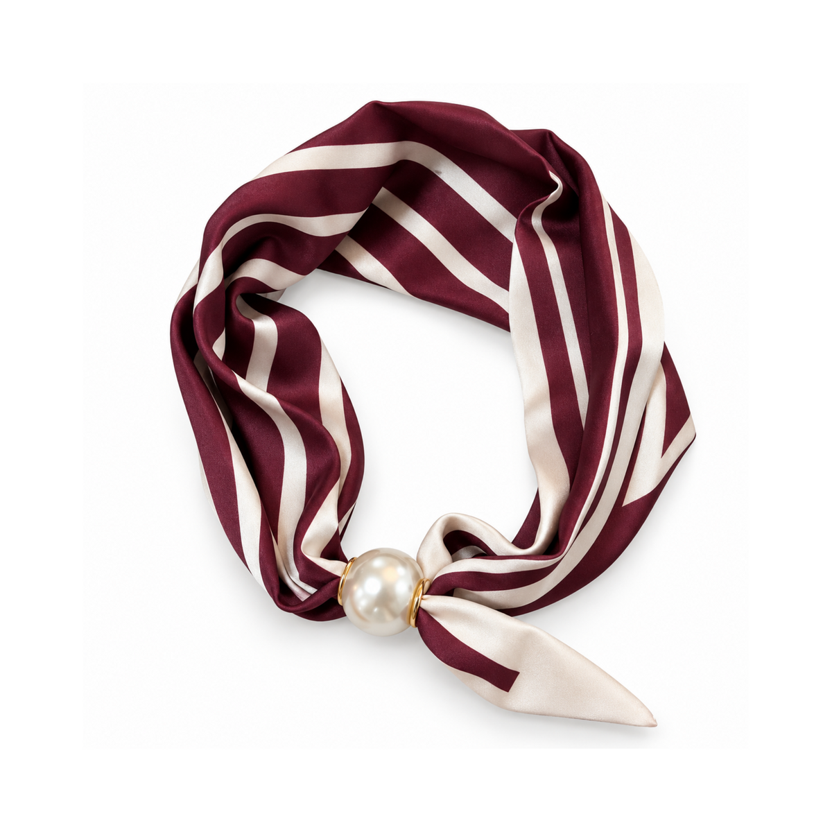 Magnetic Neck Scarf Pearl Wine/Champagne