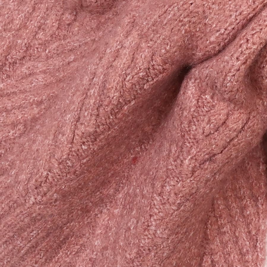 POM Dusty Pink Knit Collar Scarf