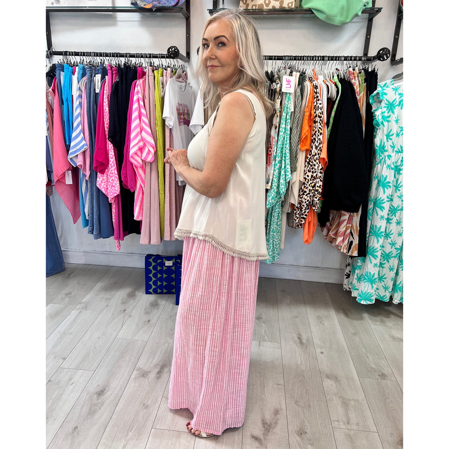 Faith Vest Top Tassle Fringing One Size (5 Colours)