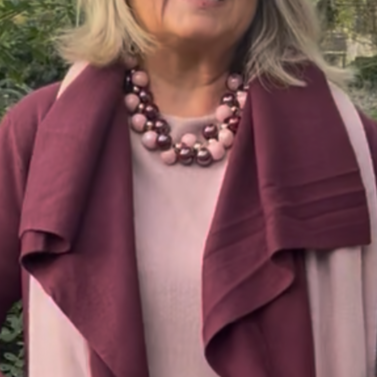 Pink & Plum Beaded Statement Necklace