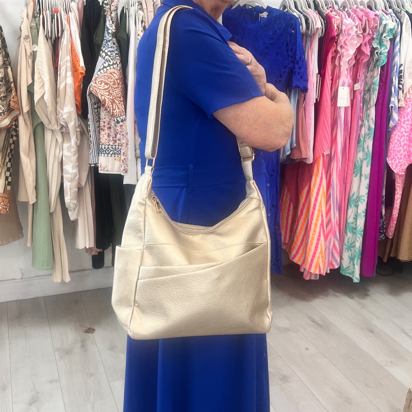 Gold Metallic Shoulder Bag