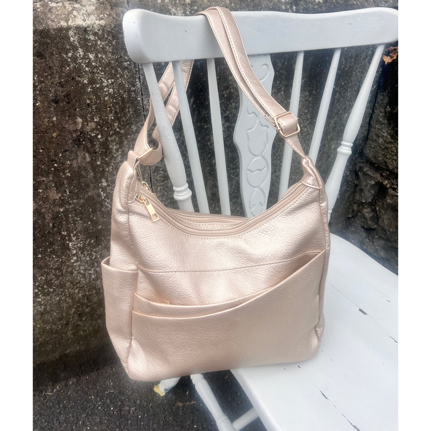 Gold Metallic Shoulder Bag