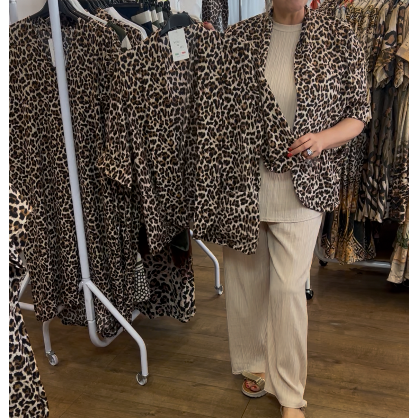 Leopard Print Jacket One Size