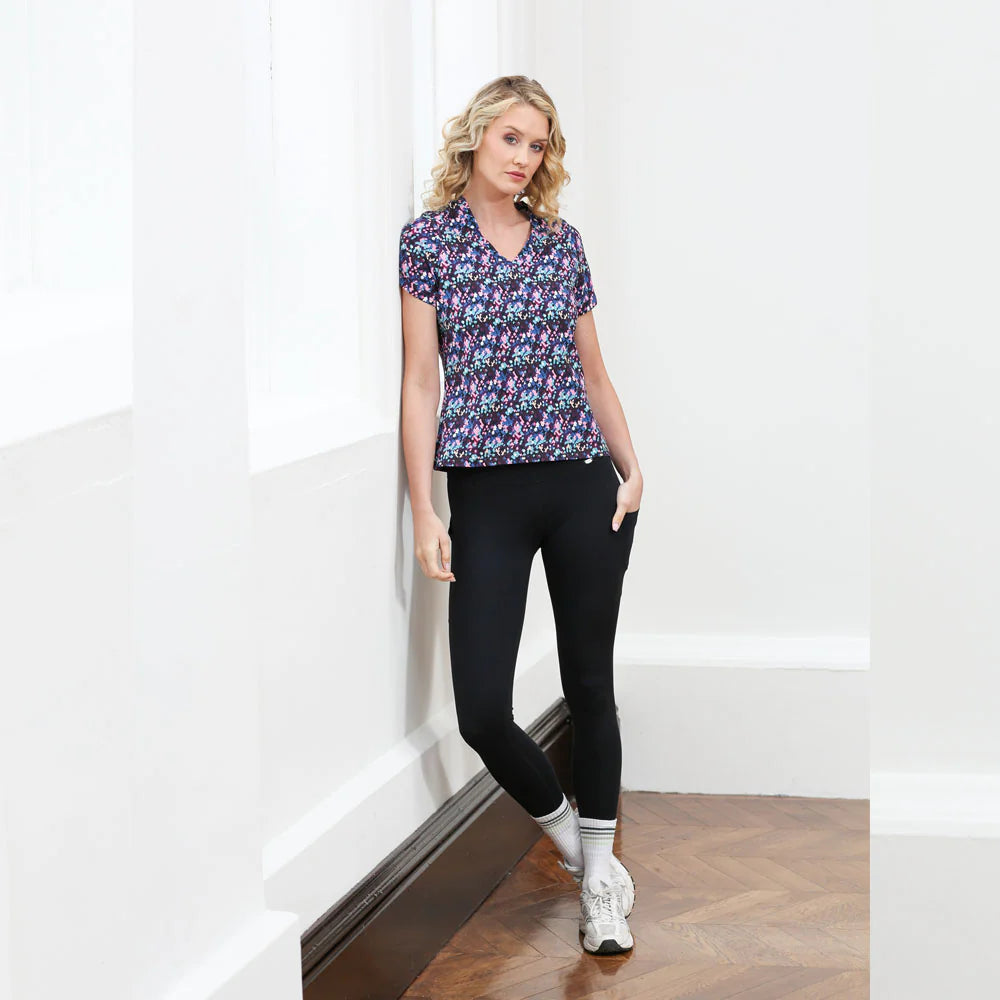 RELAX & RENEW Multicoloured T-Shirt Navy & Mauve