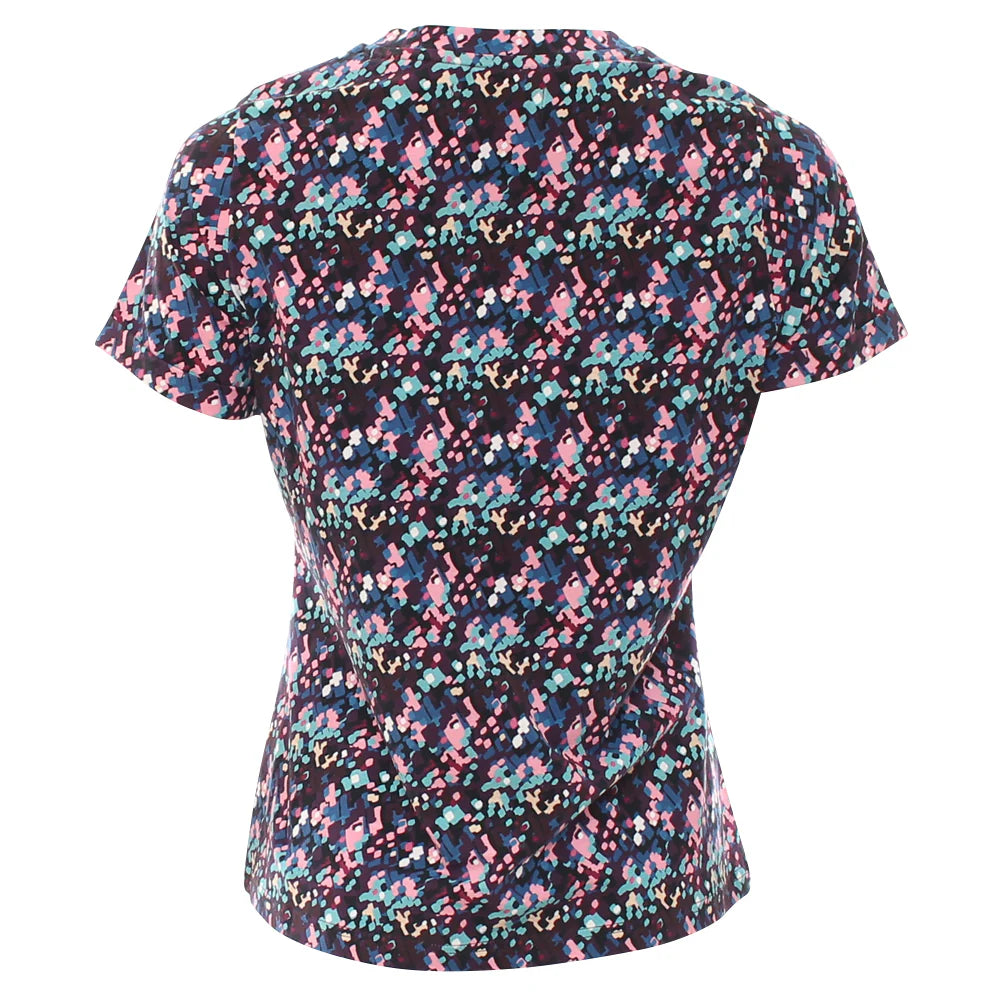 RELAX & RENEW Multicoloured T-Shirt Navy & Mauve