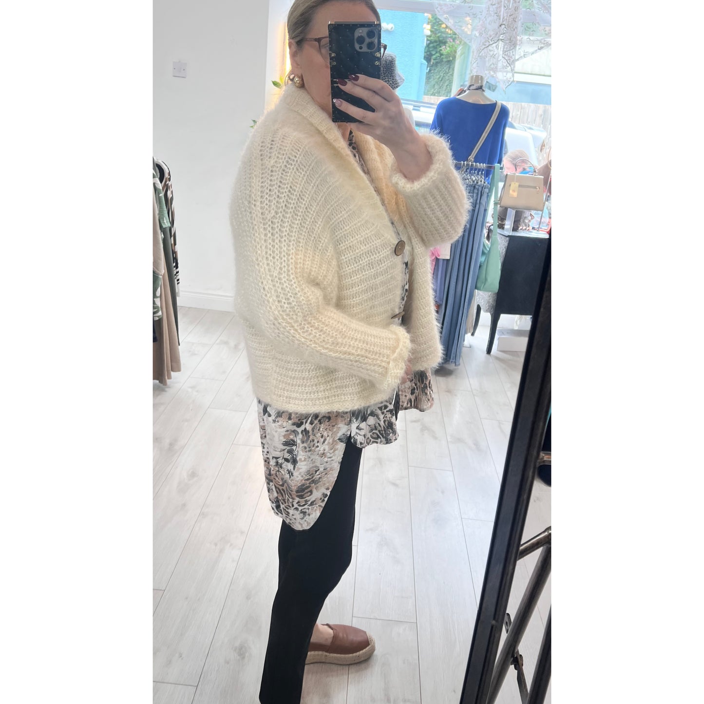 Phoebe Cosy Cream Cardigan