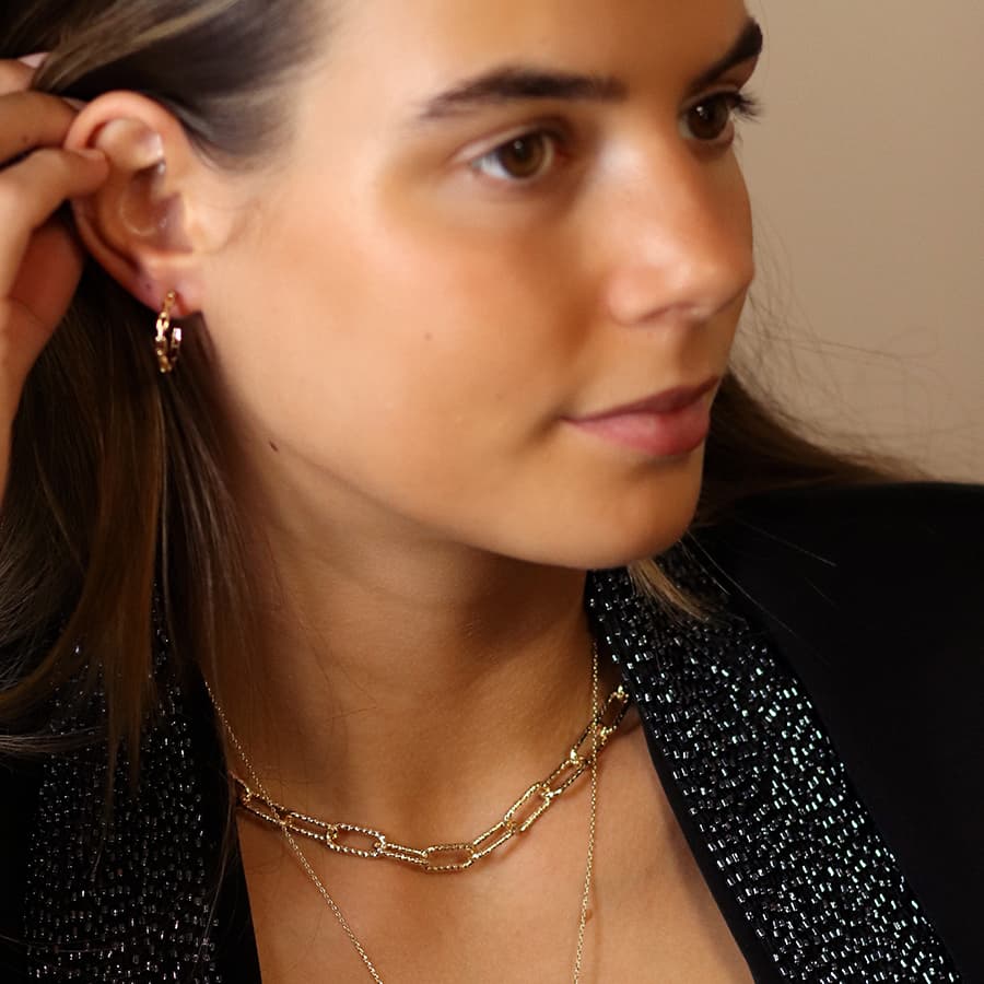 POM Golden Paperchain Link Necklace