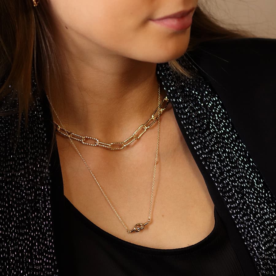 POM Golden Fine Knot Necklace