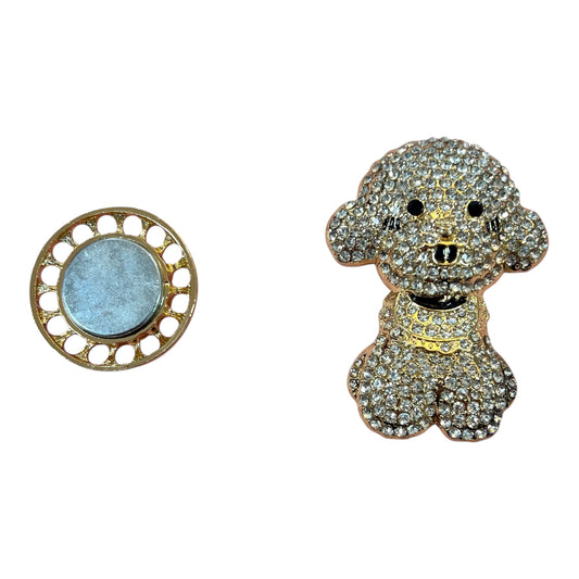 Magnetic Brooch Crystal Dog