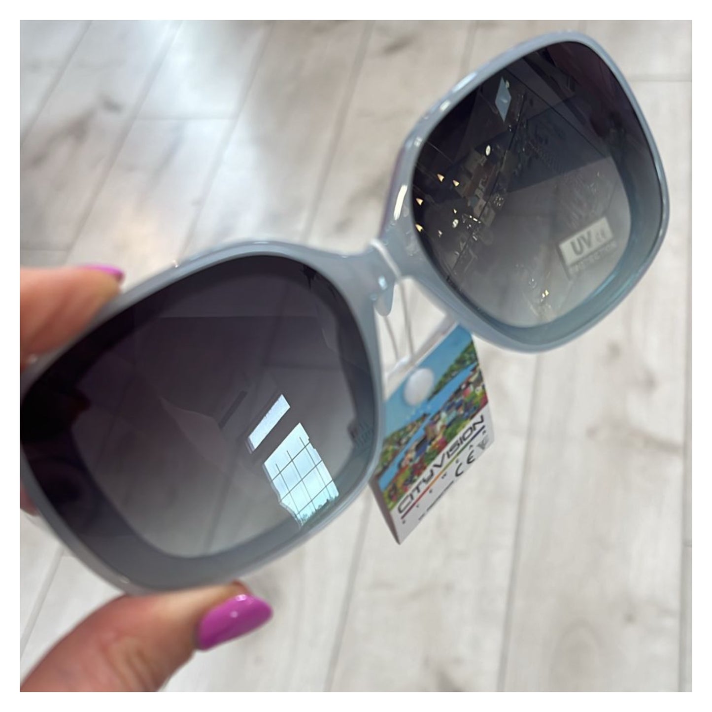 Blue Framed Sunglasses