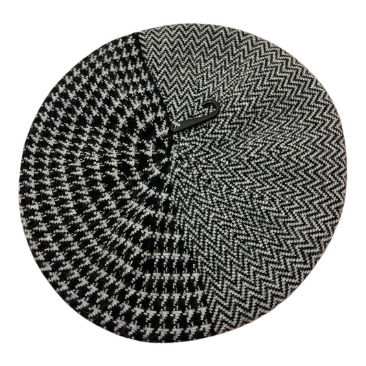 Black & Grey Check Beret