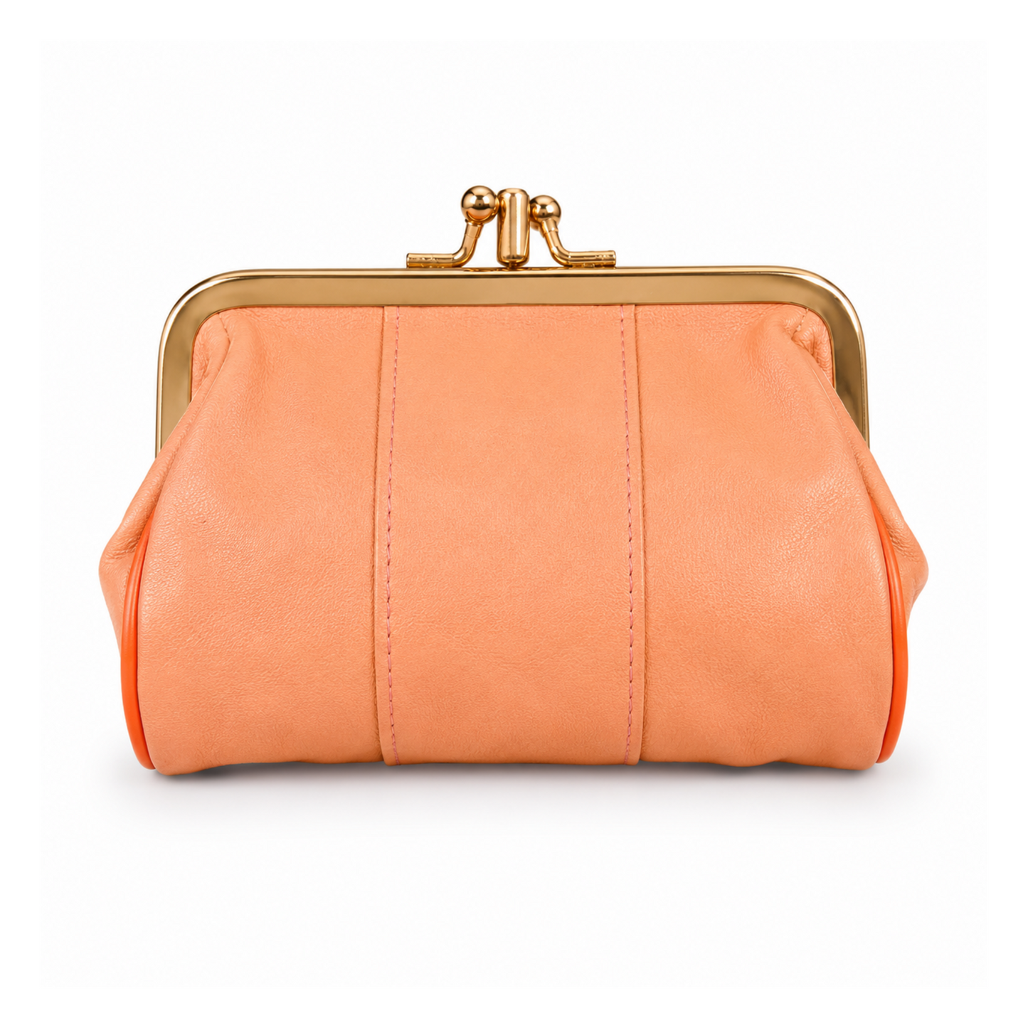 Peach Leather Coin Purse
