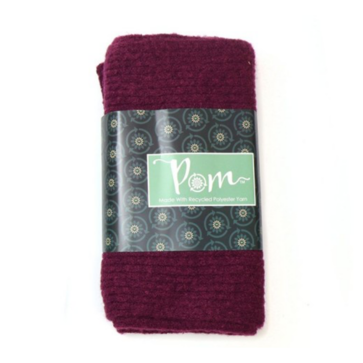 POM Purple Berry Ribbed Knit Scarf