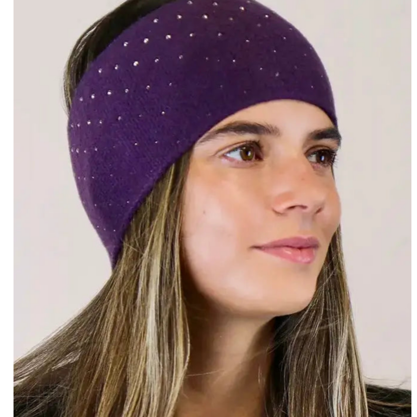POM Purple Crystal Studded Headband