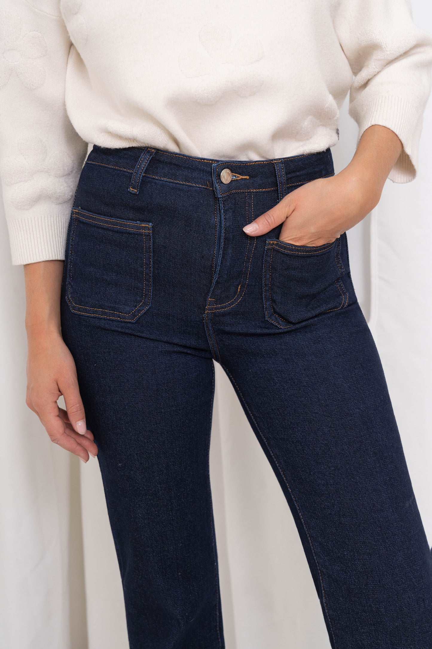 Yasmin Dark Blue Straight Leg Jeans