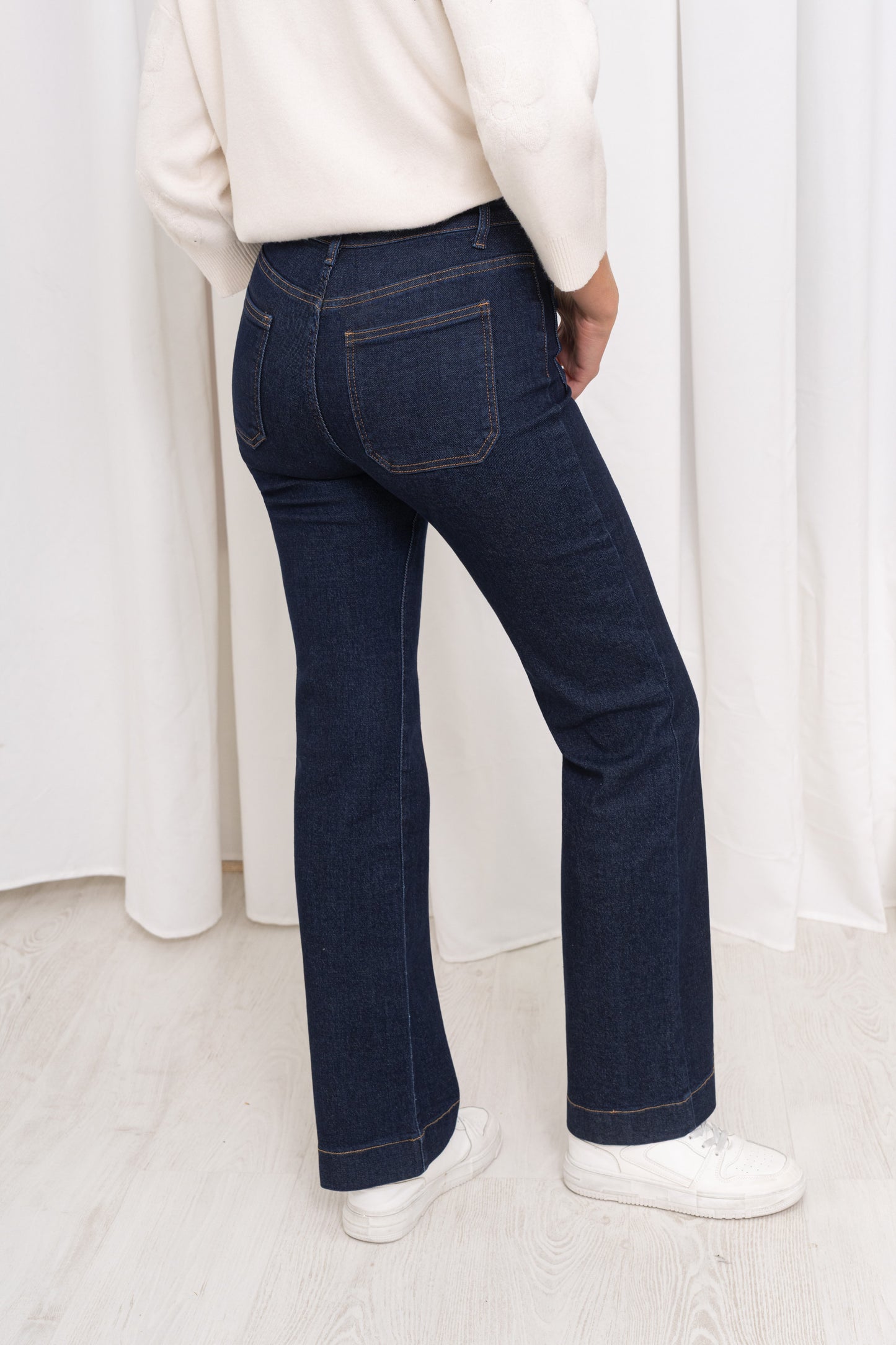 Yasmin Dark Blue Straight Leg Jeans