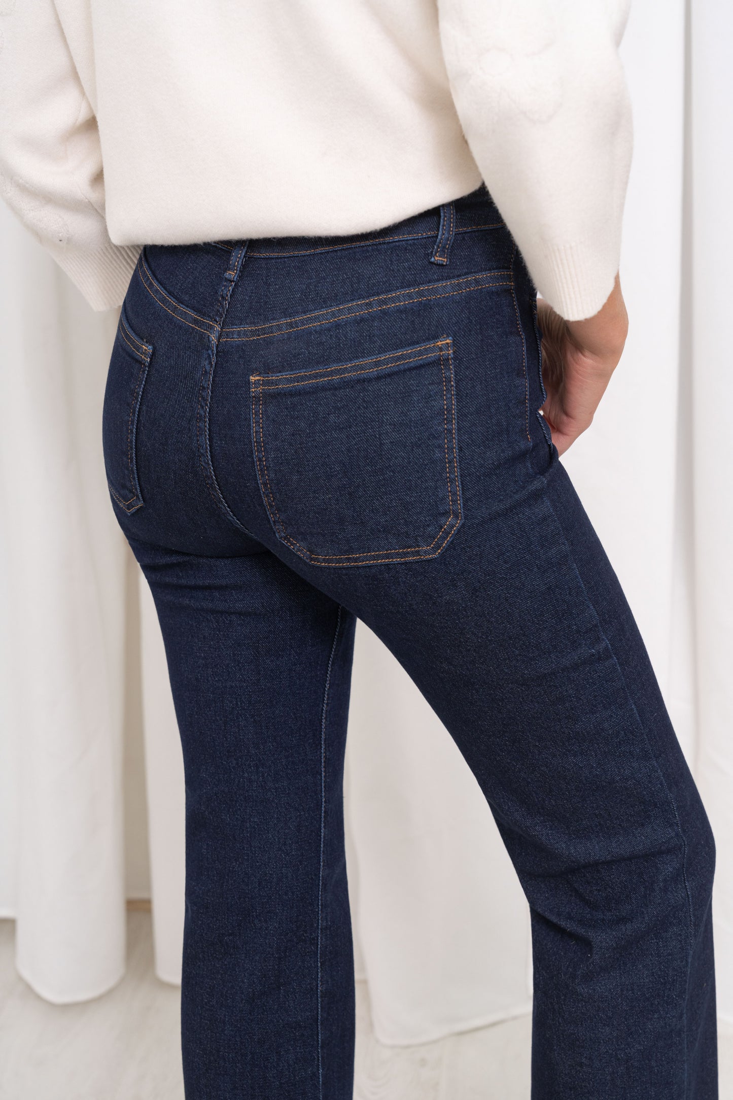 Yasmin Dark Blue Straight Leg Jeans