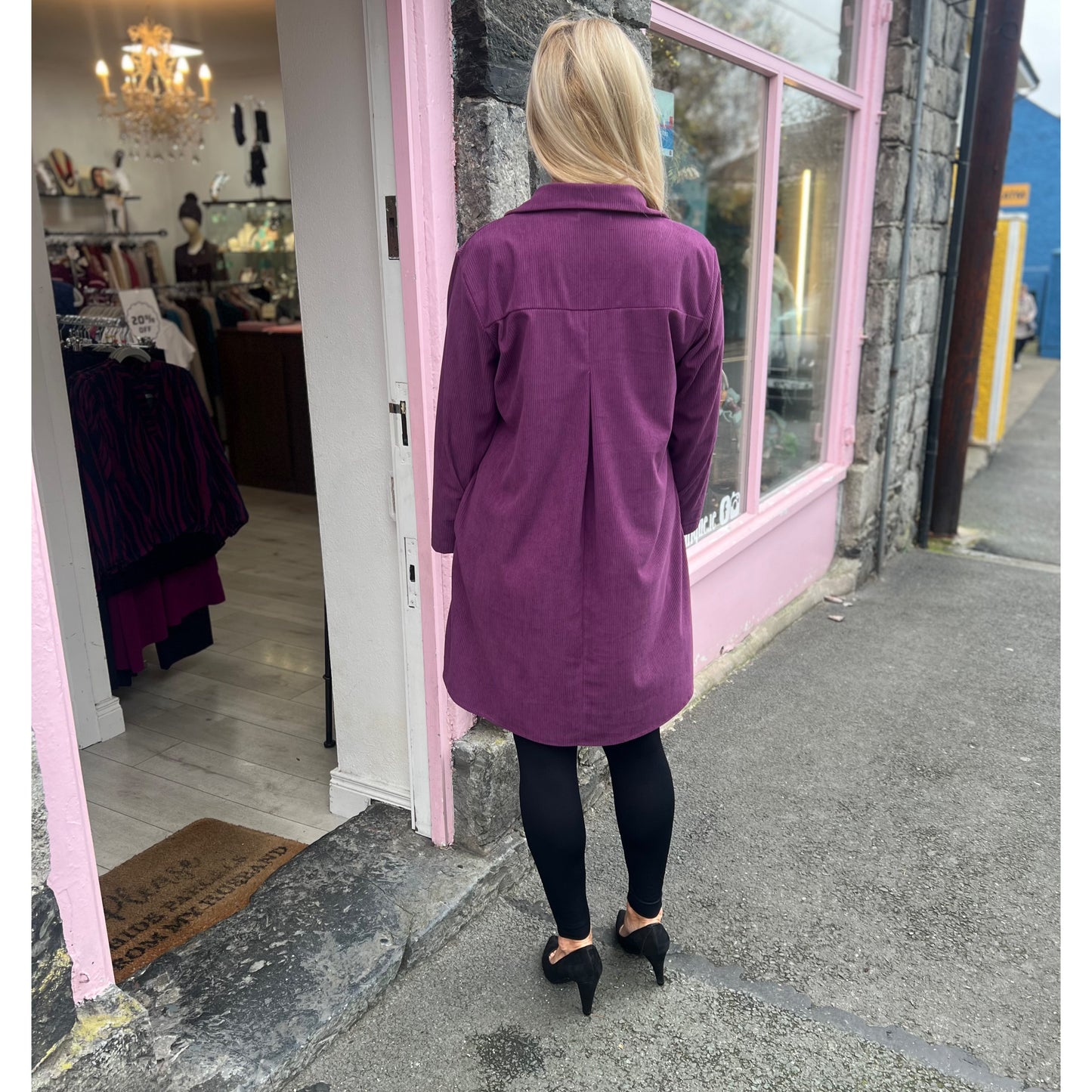 Purple Cord Tunic Dress