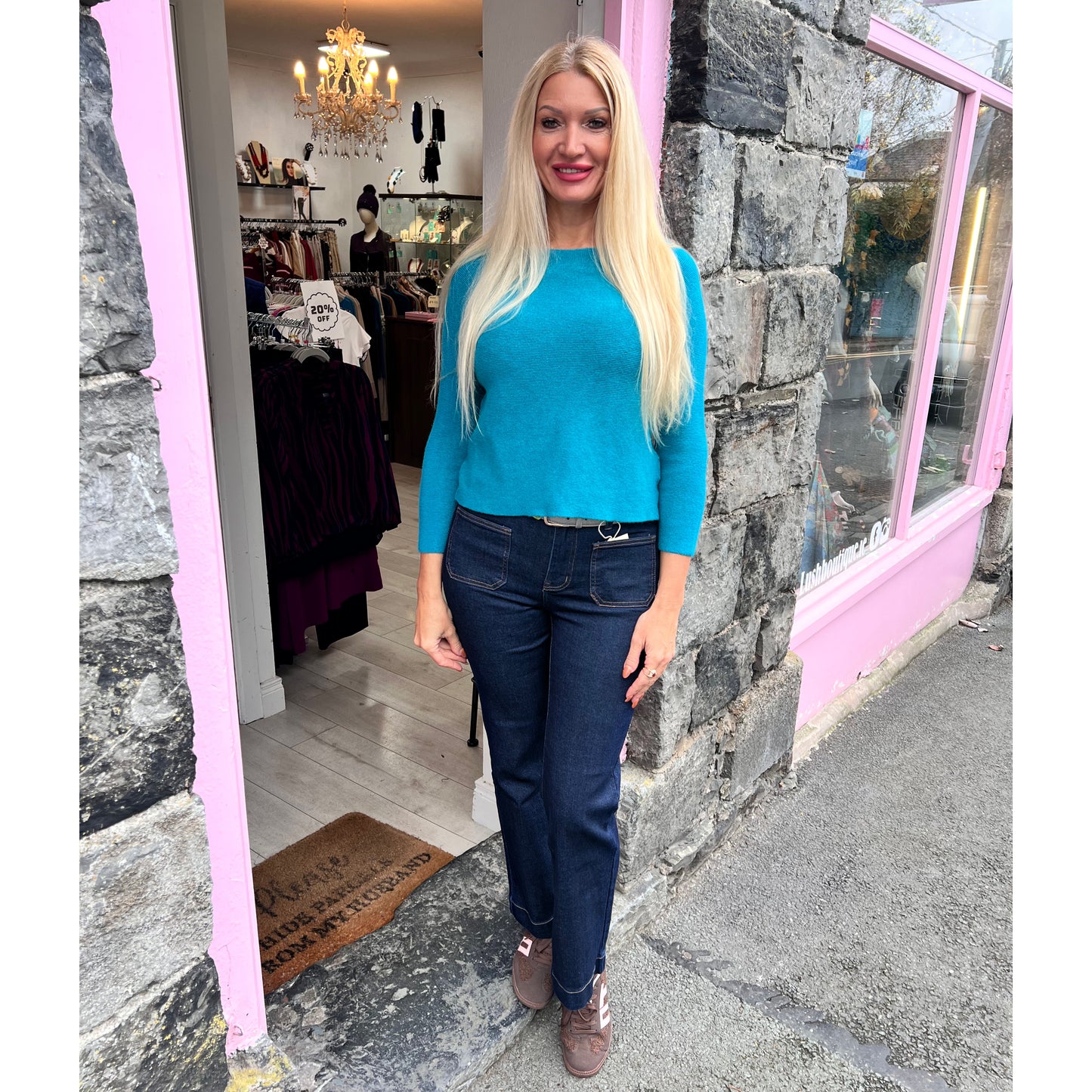 Emer Knitted Jumper Teal