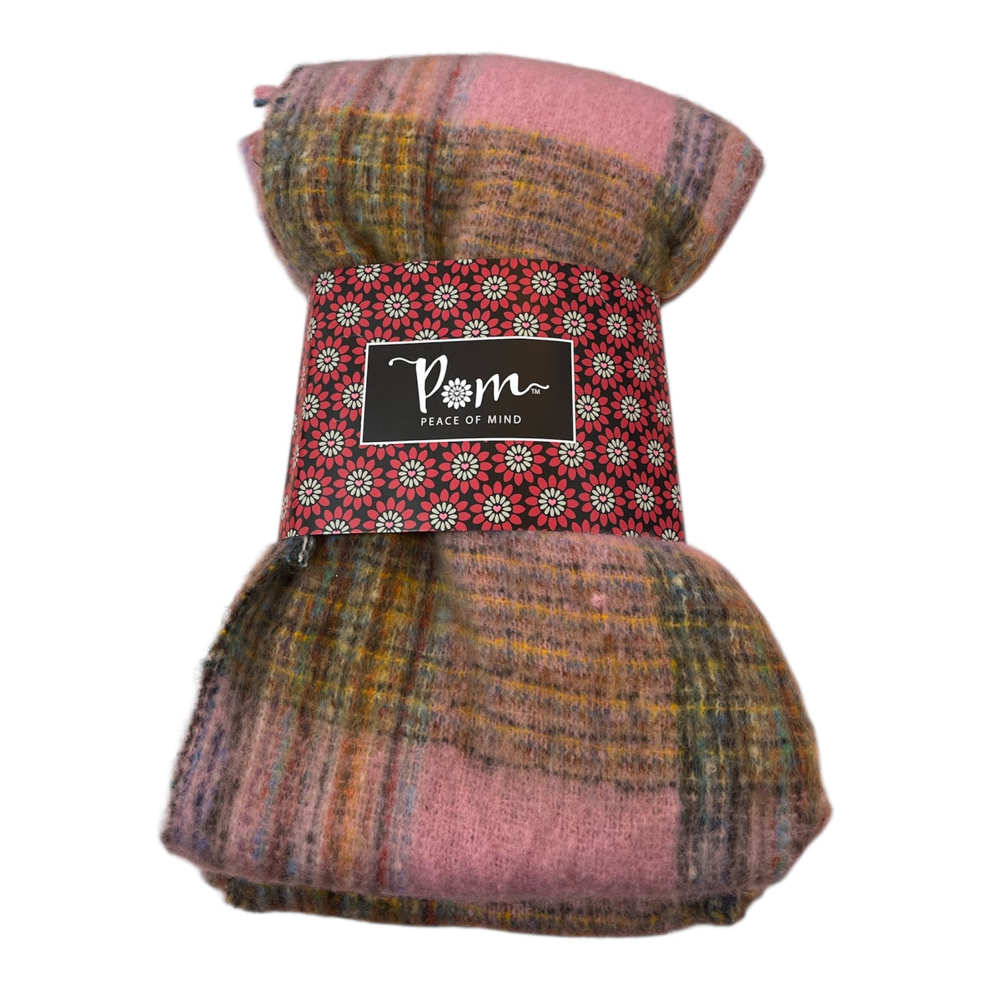 POM Check Knit Blanket Scarf (3 Colours)