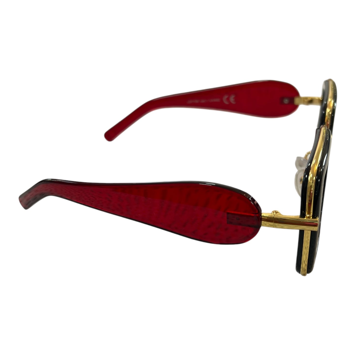 Brown & Gold Sunglasses Red Arms
